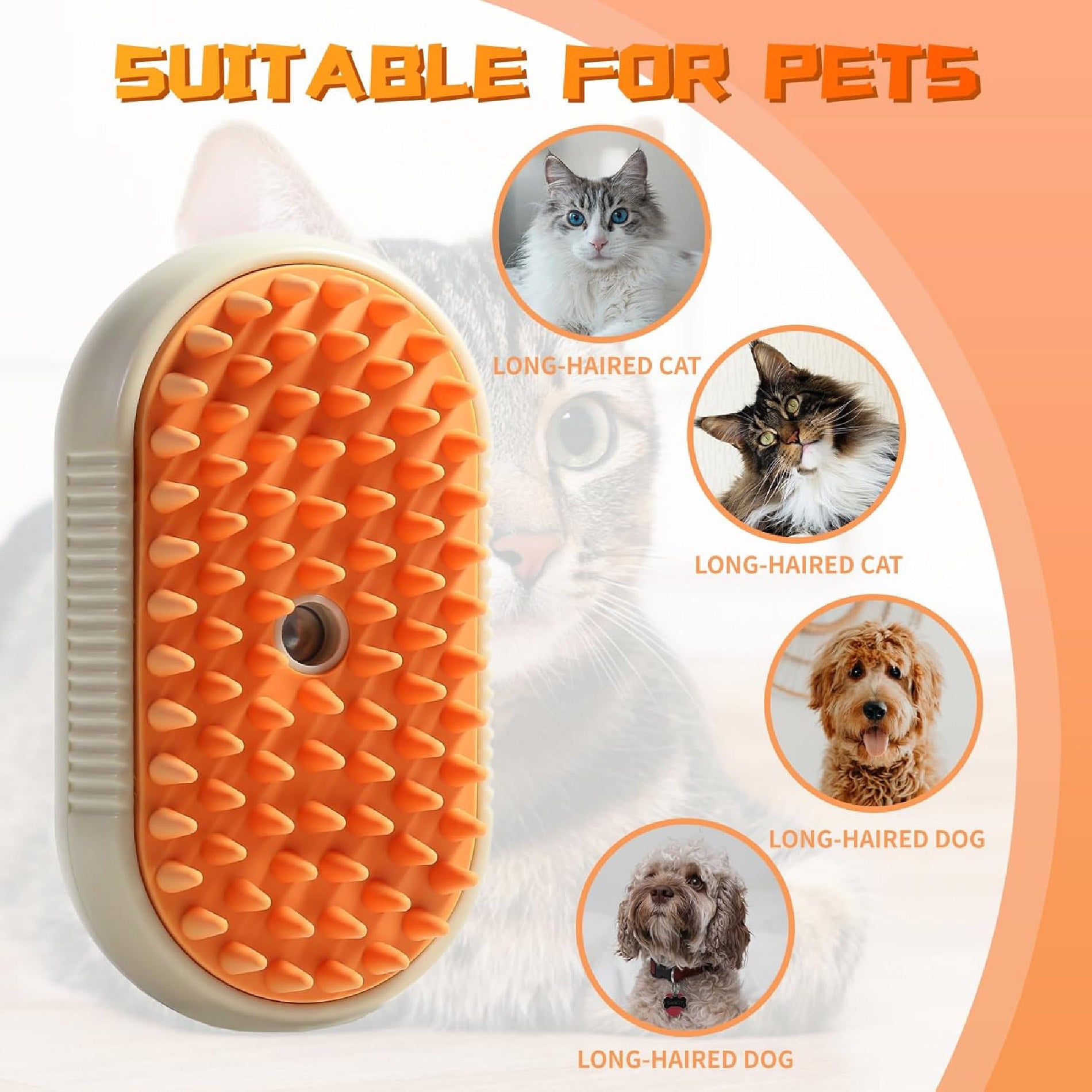 PawSteam Brush® – Cepillo masajeador para mascotas
